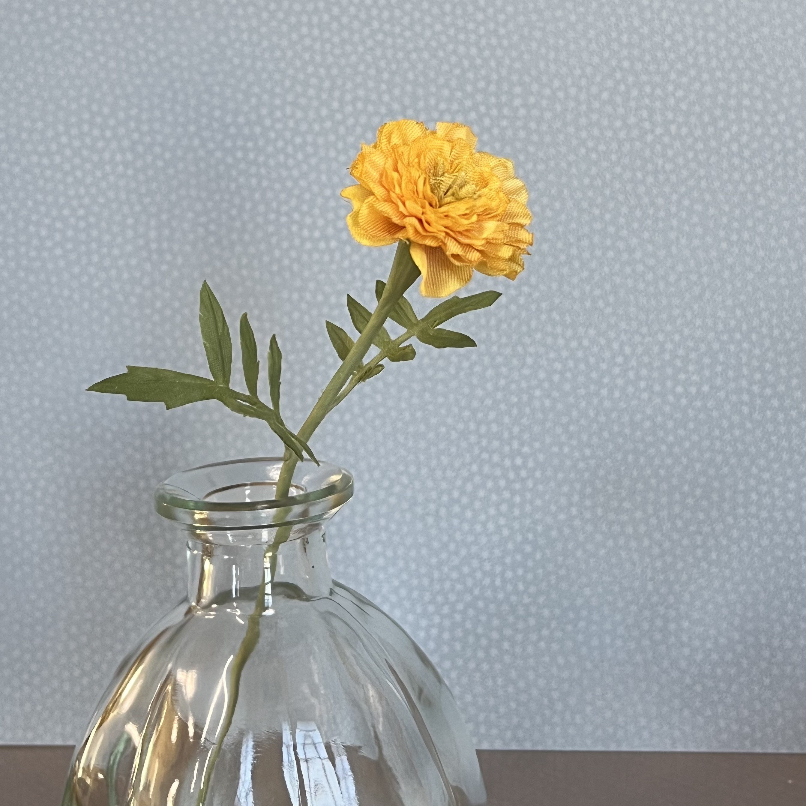 大量入荷 布の花 小さいマリーゴールド 黄色 アートフラワー hana-sa-i-ta その他
