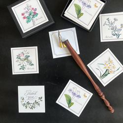 ６種のボタニカル柄メッセージカードBox(30枚入り) 5枚目の画像