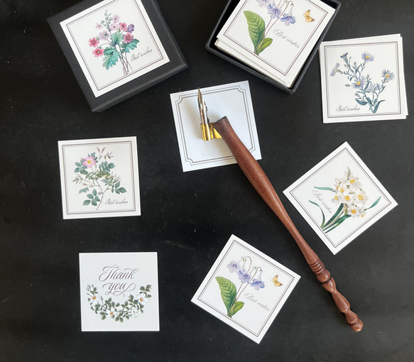 ６種のボタニカル柄メッセージカードBox(30枚入り) 5枚目の画像