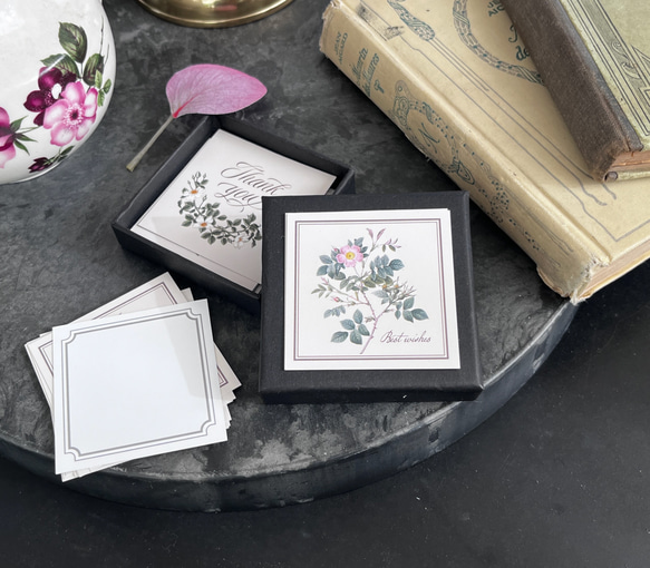 ６種のボタニカル柄メッセージカードBox(30枚入り) 1枚目の画像