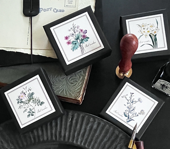 ６種のボタニカル柄メッセージカードBox(30枚入り) 4枚目の画像
