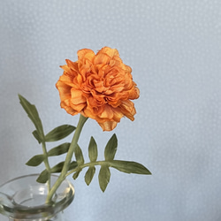 布の花　小さいマリーゴールド　オレンジ　1 3枚目の画像