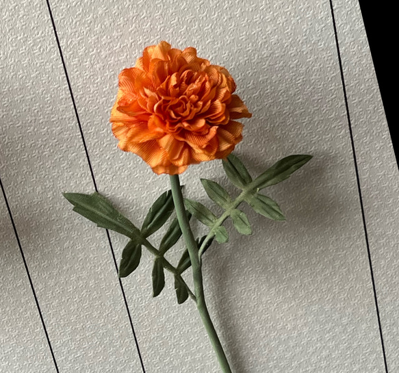 布の花　小さいマリーゴールド　オレンジ　1 5枚目の画像