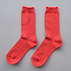 亞麻針織襪（猩紅）22-24cm 第1張的照片
