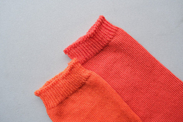 亞麻針織襪（猩紅）22-24cm 第2張的照片