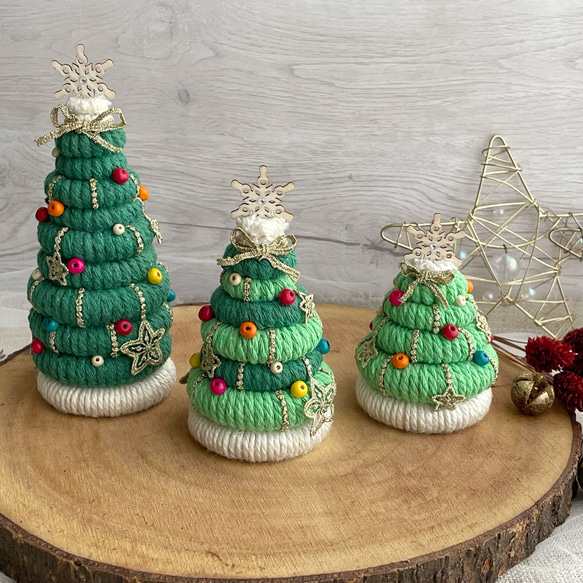 ミニクリスマスツリー　3個セット　色んな所に飾ってね 5枚目の画像