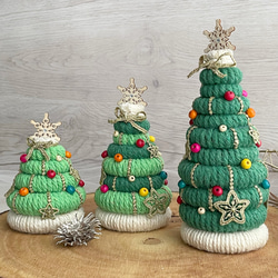 ミニクリスマスツリー　3個セット　色んな所に飾ってね 3枚目の画像