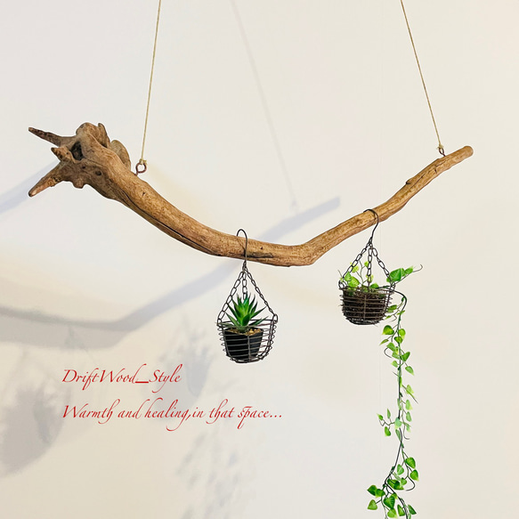 流木インテリア 無骨な木の根が印象的な流木のハンガーラック 北欧 衣装掛け ハンギング 吊り下げ ハンガーポール 5枚目の画像