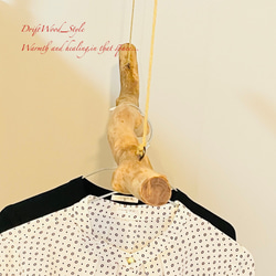 流木インテリア ９０cｍサイズのシンプルな流木ハンガーラック 北欧 衣装掛け ハンギング 吊り下げ ハンガーポール N4 4枚目の画像