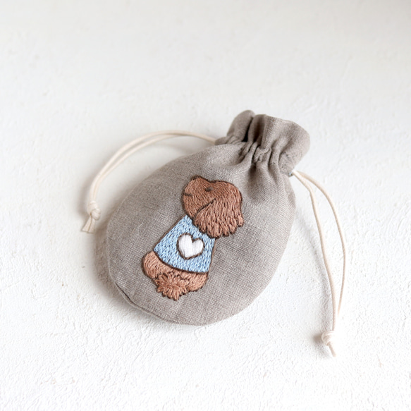 かわいい♡トイプードルちゃん巾着バッグ