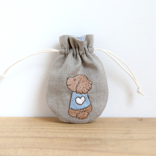 ちっちゃな巾着サシェ/詰替タイプ【プードルとジャスミン】 ちっちゃな巾着サシェ/詰替タイプ【プードルとジャスミン】 カラー