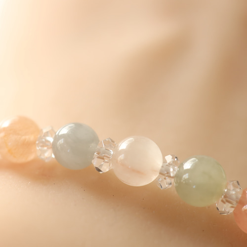 最高品質超希少入手困難ミックスラビットヘアルチルクォーツのブレス8.7㎜