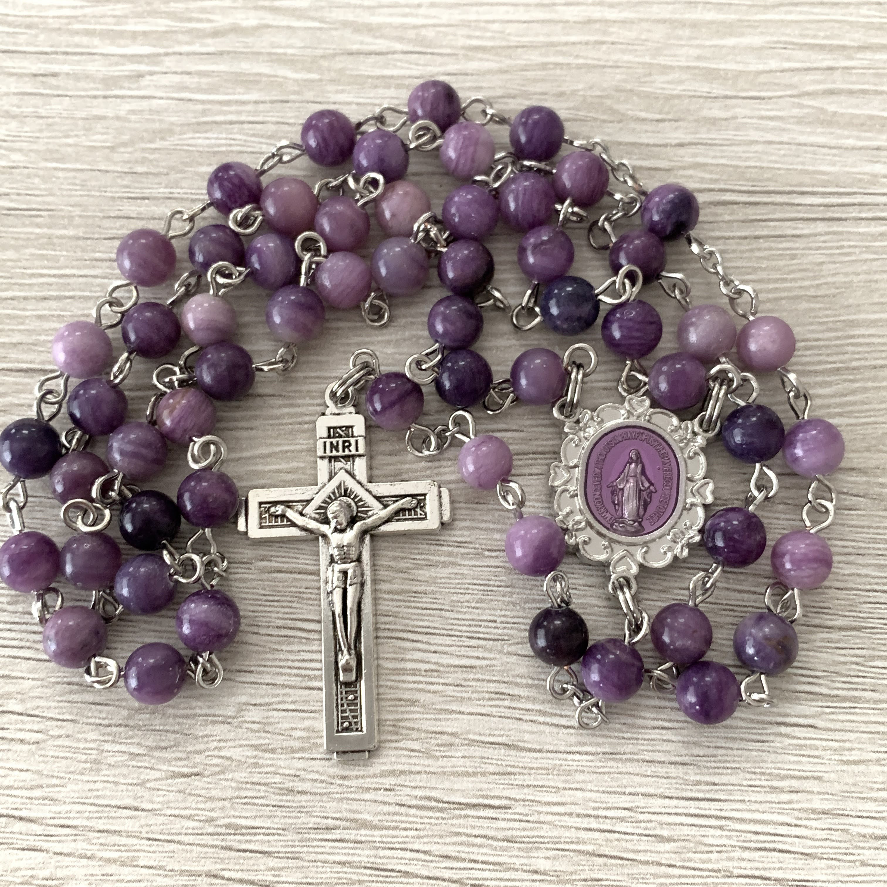 パープルフローライトのロザリオ｜詳細画像