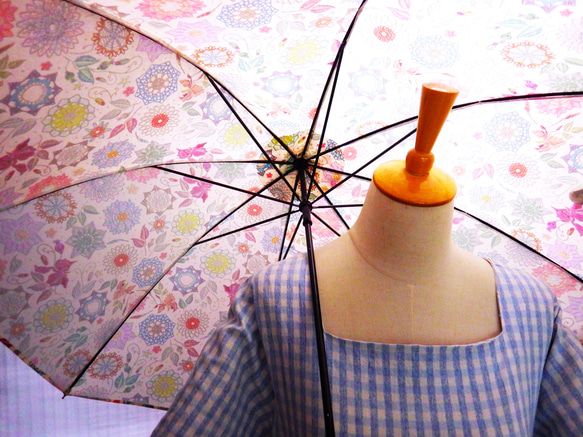 手作り日傘　うつしみの この世の花を見尽くさず 7枚目の画像