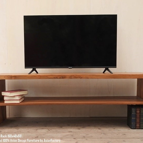 オールドチーク無垢材 オーディオラック 150cm NR ローテーブル オールドチーク無垢材 オーディオラック 150cm NR ローテーブル