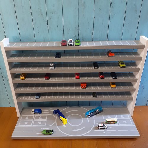 お客様組み立て品6段100台ロングトミカ仕様自作ロータリー交差点 お客様組み立て品6段100台ロングトミカ仕様自作ロータリー交差点