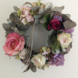 ラナンキュラスのお守りスワッグ（長さ約60cm） アーティシャル