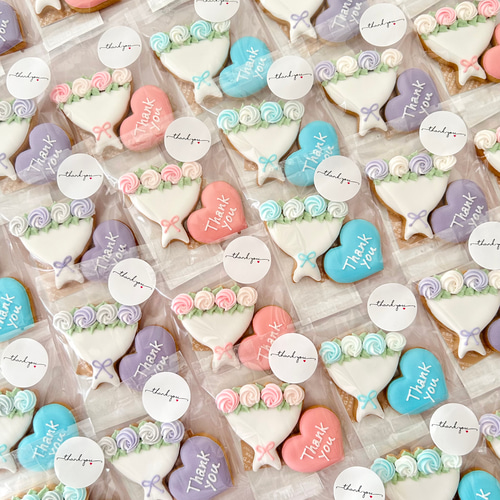 アイシングクッキー 花束thank you2枚入 クッキー Grace 通販