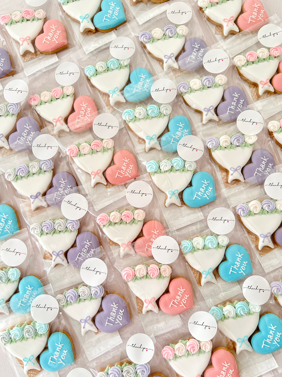 アイシングクッキー 花束thank you2枚入 クッキー Grace 通販