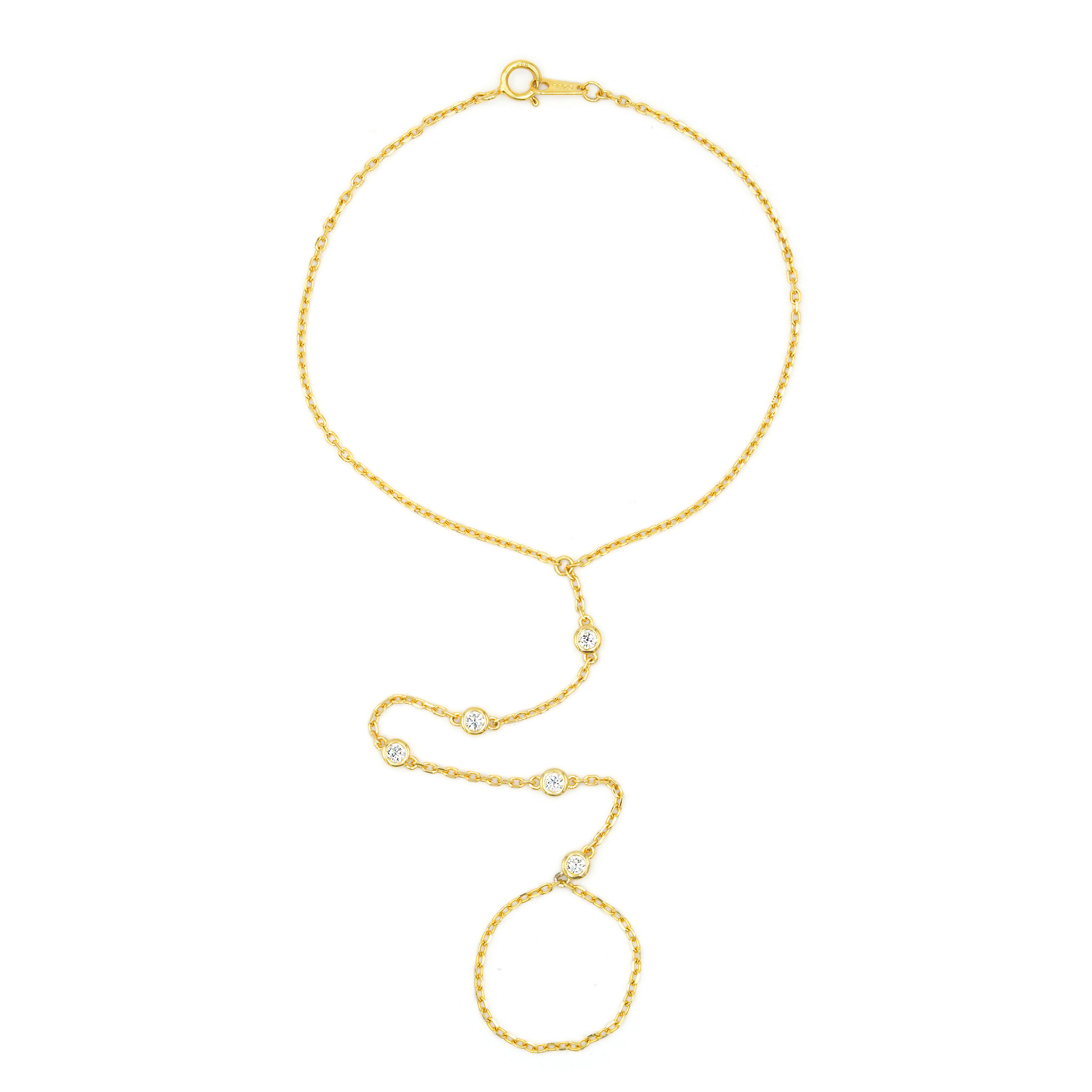 覆輪石付フィンガーブレスレット 即発送可 PB20241118-14