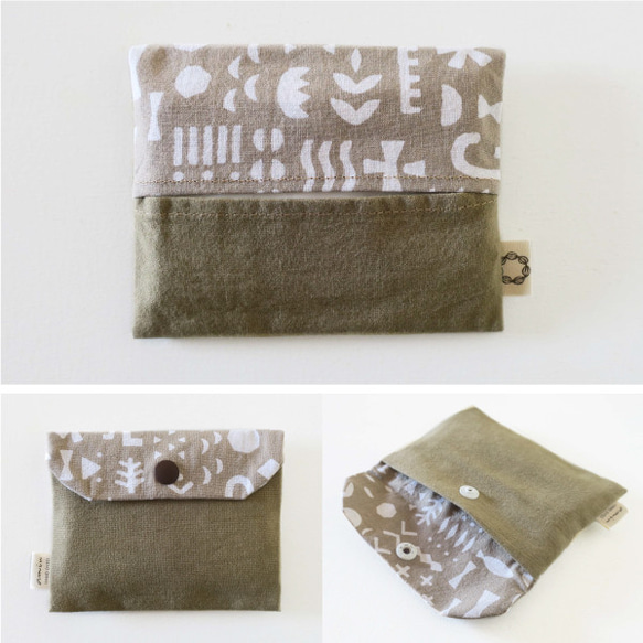 2路口袋紙巾盒（Kakushika/棕色） 第1張的照片