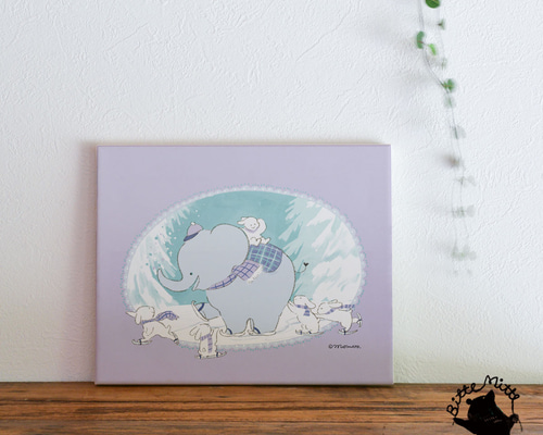 象　アート　ファブリックパネル ファブリックパネル 北欧 インテリア アートパネル イラスト