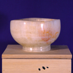 石の器　抹茶茶碗　『小春日和』　オニックスを使った希少な石の器　石の彫刻家による手作りの作品 4枚目の画像