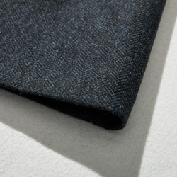 下一季主打外套 羊毛混紡人字紋布料束口大衣 海軍藍 231013-2 第12張的照片