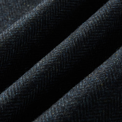 下一季主打外套 羊毛混紡人字紋布料束口大衣 海軍藍 231013-2 第13張的照片