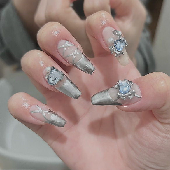 ネイル ネイルチップオーダー ちゅるん 韓国 海外 ワンホン フレンチ