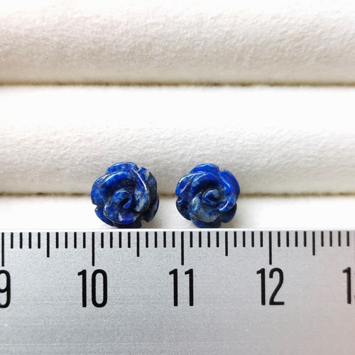 稀少色　ラピスラズリ　高級薔薇彫りパーツ 稀少色 ラピスラズリ 高級薔薇彫りパーツ 【公式通販】