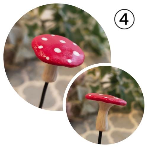 New！【キノコ】陶器のガーデンピック その他インテリア雑貨