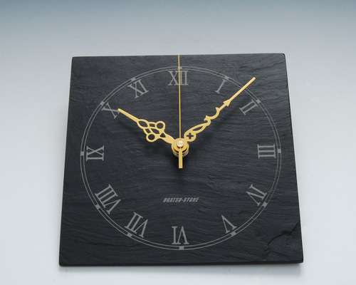 雄勝玄昌石製時計（大）文字盤ローマ数字 掛け時計・置き時計 和伝