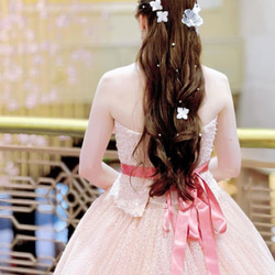 MA187　ヘッドドレス　ヘッドアクセサリー　蝶々モチーフ　小枝　Uピン　髪飾り 結婚式　前撮り 卒業式 5枚目の画像