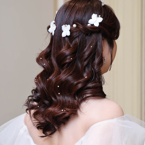 MA187 ヘッドドレス ヘッドアクセサリー 蝶々モチーフ 小枝 U