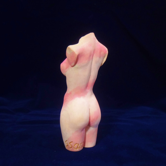 木彫刻 アート 『 トルソ 』 オブジェ バスト オリジナル 木彫刻 アート 裸婦 芸術 アート 女性 ハンドメイド 松 7枚目の画像