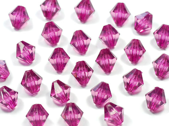 お徳用 プラビーズ アクリルビーズ ソロバン型 ５ｍｍ アメジスト 紫色 ２０グラム入り 2枚目の画像