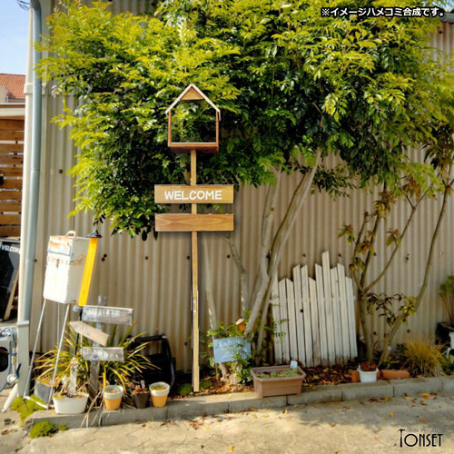 サインプレート付バードフィーダピック 表札・ネームプレート 工房