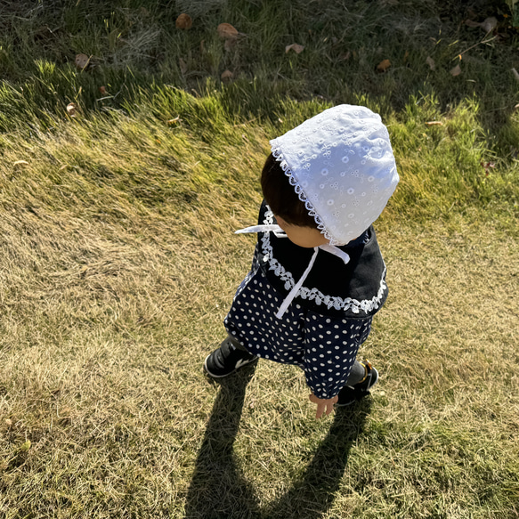 ボンネット✿小花レース 11枚目の画像