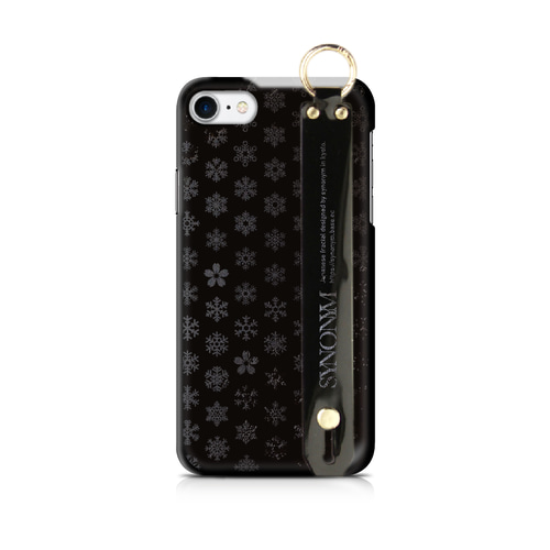 夜雪 - 立体加工 ブラックソフトiPhoneケースセット【iPhone全機種対応