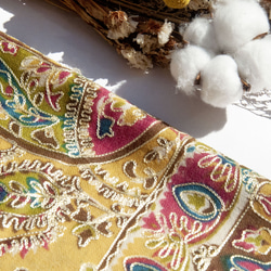 カシミヤ カシミア/カシミア スカーフ/ピュア ウール スカーフ ショール/リング ベルベット ショール-刺繍 フラワー刺繍 ク 17枚目の画像