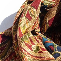 カシミヤ カシミア/カシミア スカーフ/ピュア ウール スカーフ ショール/リング ベルベット ショール-刺繍 フラワー刺繍 ク 12枚目の画像