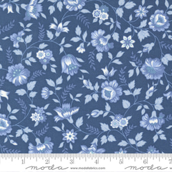 USAコットン(110×50) moda Blueberry Delight ブルーベリーの庭 ネイビー 4枚目の画像