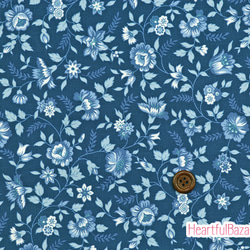 USAコットン(110×50) moda Blueberry Delight ブルーベリーの庭 ネイビー 2枚目の画像