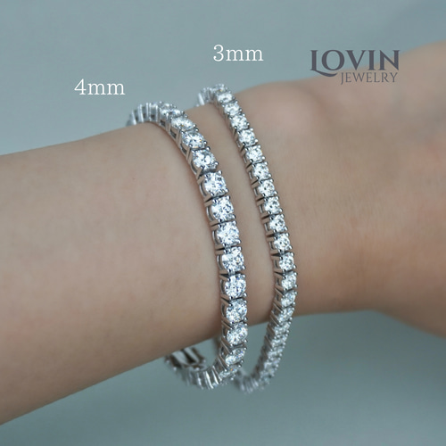 テニスブレスレット　モアサナイト　silver925 未使用保管品 モアサナイト ブレスレット テニスブレスレット .925Silver