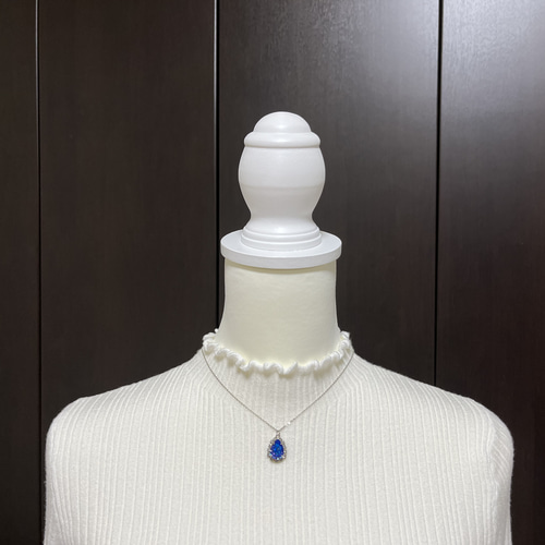 ロイヤルブルーディライト 連爪石座のネックレス シルバー925