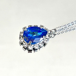 ロイヤルブルーディライト 連爪石座のネックレス シルバー925