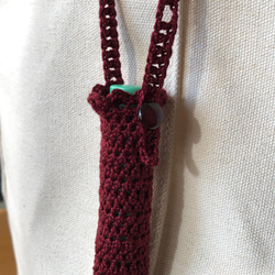 オリンパス５刺繍糸で編んだリップクリームホルダー•３色 7枚目の画像