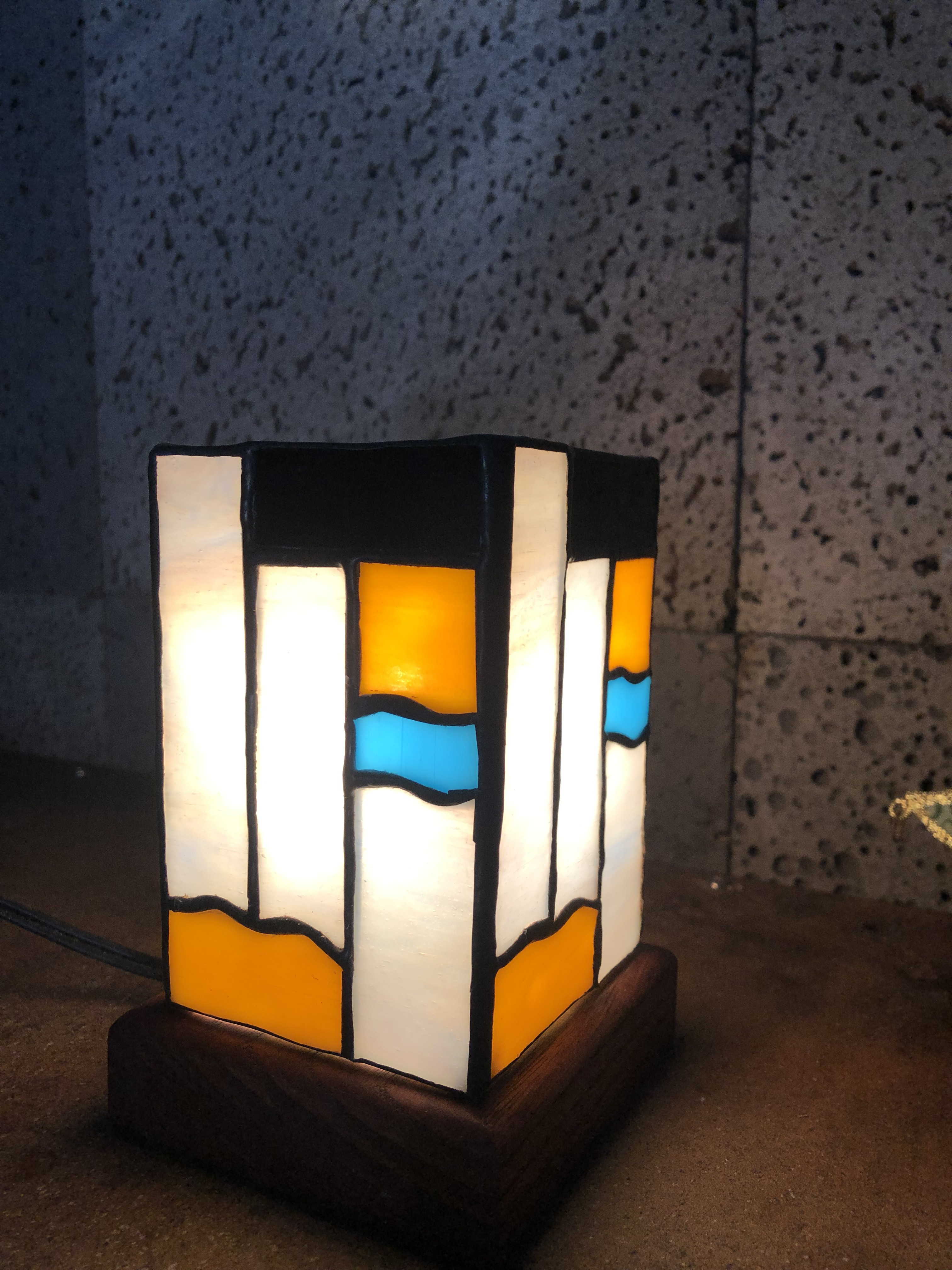 ステンドグラスランプ　スクエア　small