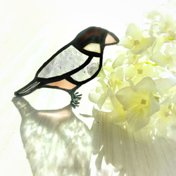 ガラスの桜文鳥（ステンドグラス）　 1枚目の画像